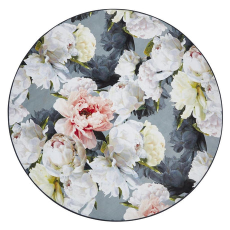 Peonia Grande Zinc Round Rug