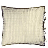 Chenevard Espresso & Birch Silk Euro Sham - Reverse Birch View | Designers Guild