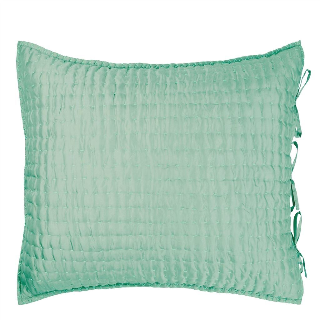 Chenevard Eau De Nil & Celadon Euro Sham - Front View