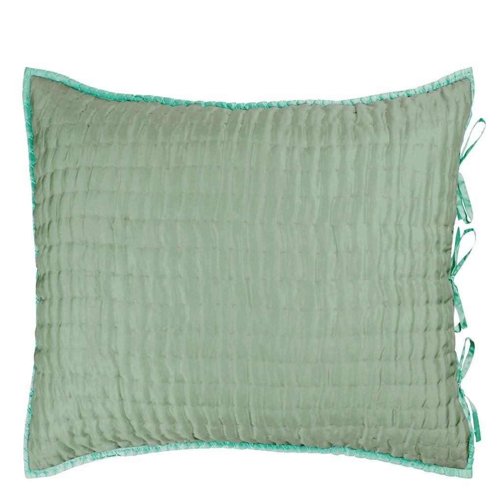 Chenevard Eau De Nil & Celadon Euro Sham - Reverse View