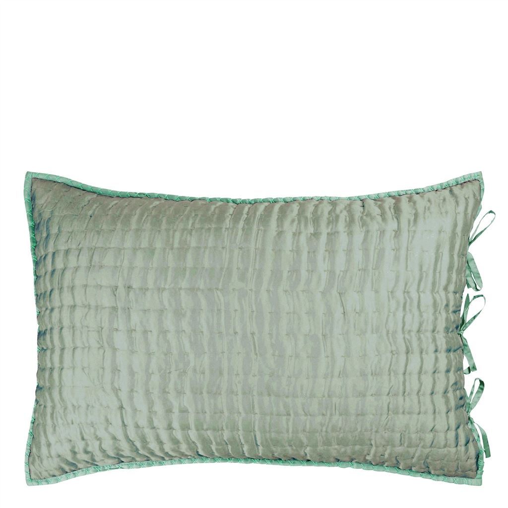 Chenevard Eau De Nil & Celadon Standard Sham - Reverse View