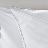 Ludlow Pale Gray Shams with Pom Pom Detail | Designers Guild at Fig Linens