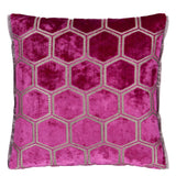 designers guild throw pillow - manipur fuchsia velvet - Fig Linens and Home -158