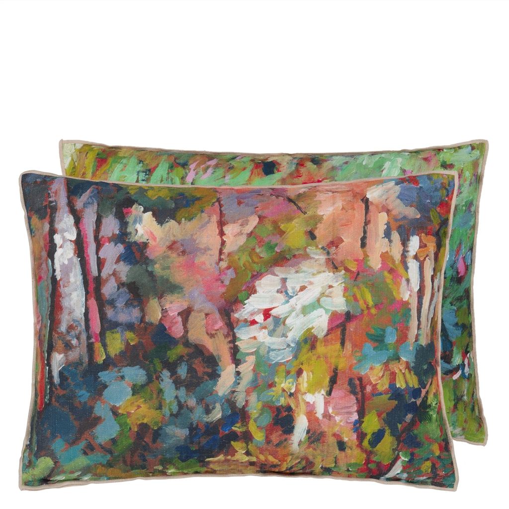 Foret Impressionniste - Forest - Cushion - 18" X 24"