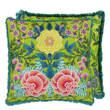 Brocart Decoratif Embroidered - Lime - Cushion - 20" x 20"