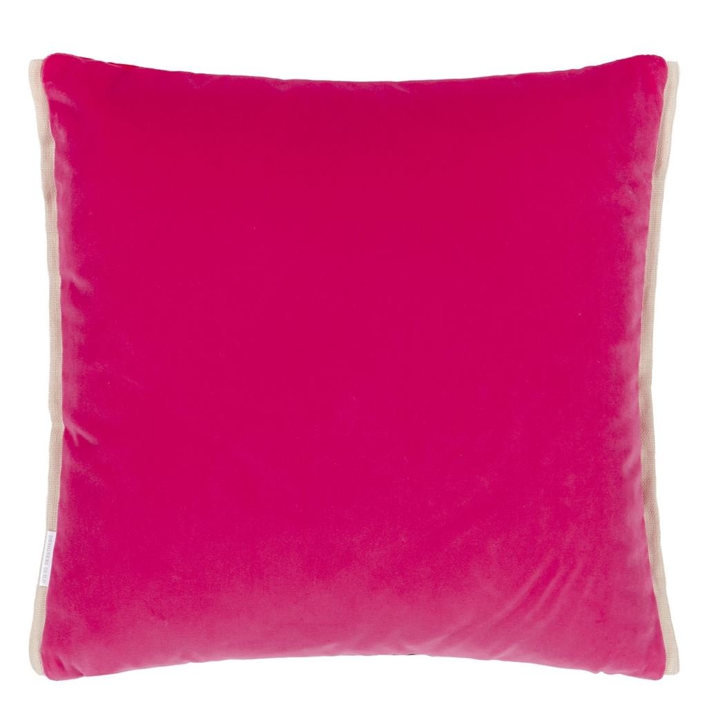 Varese - Scarlet & Bright Fuchsia - Cushion - 17" x 17"