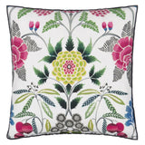 Brocart Decoratif Linen - Fuchsia - Cushion - 22" X 22"