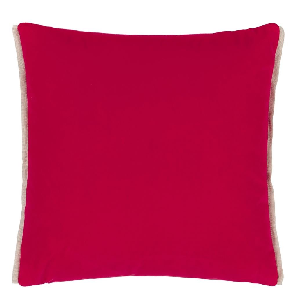 Varese - Scarlet & Bright Fuchsia - Cushion - 17" x 17"