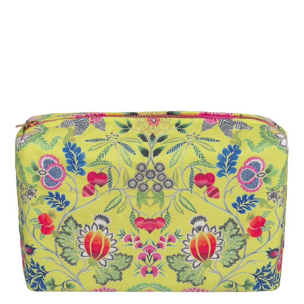 Brocart Decoratif Lime Medium Toiletry Bag