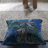 Brocart Decoratif Velours - Indigo - Cushion - 22" X 22"