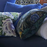 Brocart Decoratif Velours - Indigo - Cushion - 22" X 22"