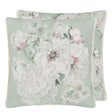 Fleur Blanche - Eau de Nil - Cushion - 20" x 20"