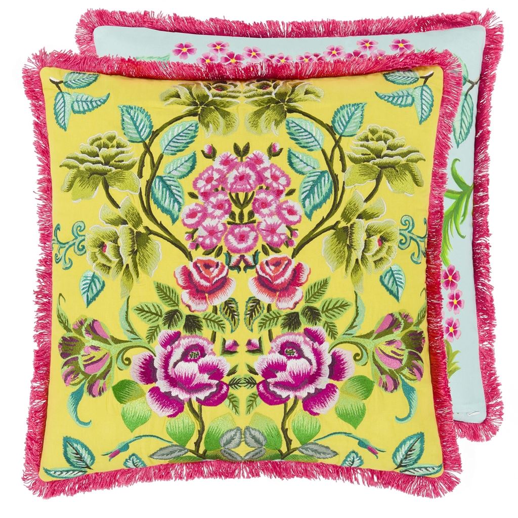 Eleonora Embroidered - Alchemilla - Cushion - 22" X 22"