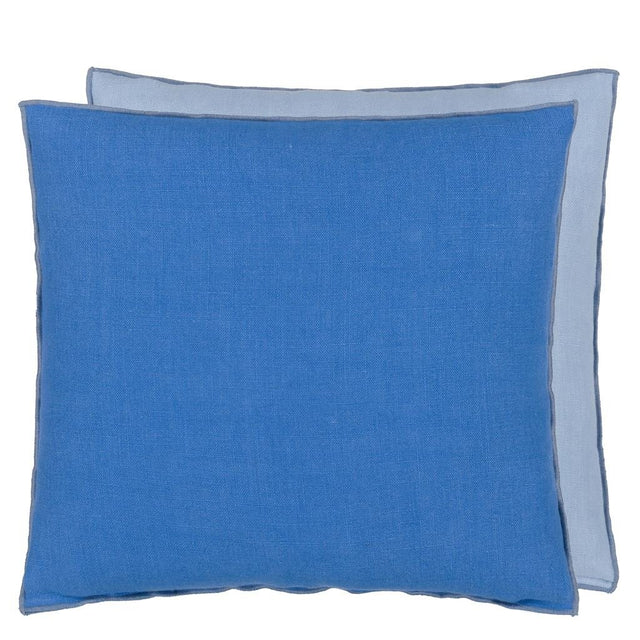 Brera Lino - Cornflower & Lapis - Cushion - 17" x 17"