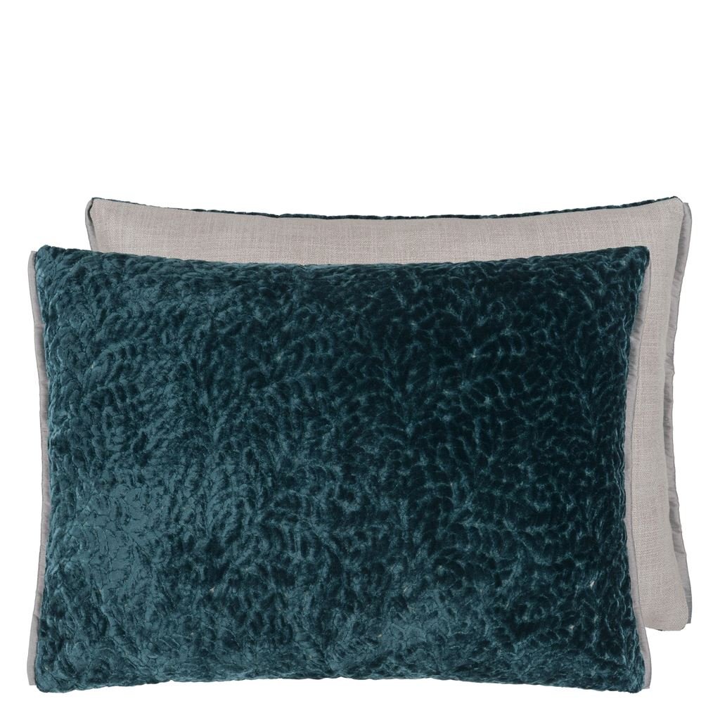 Cartouche Teal Cushion