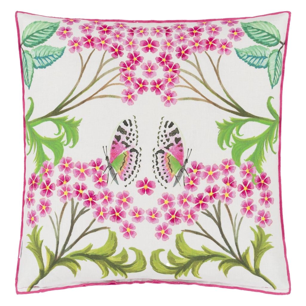 Eleonora Linen - Fuchsia - Cushion - 22" X 22"