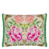 Isabella Embroidered - Fuchsia - Cushion - 18" X 24"