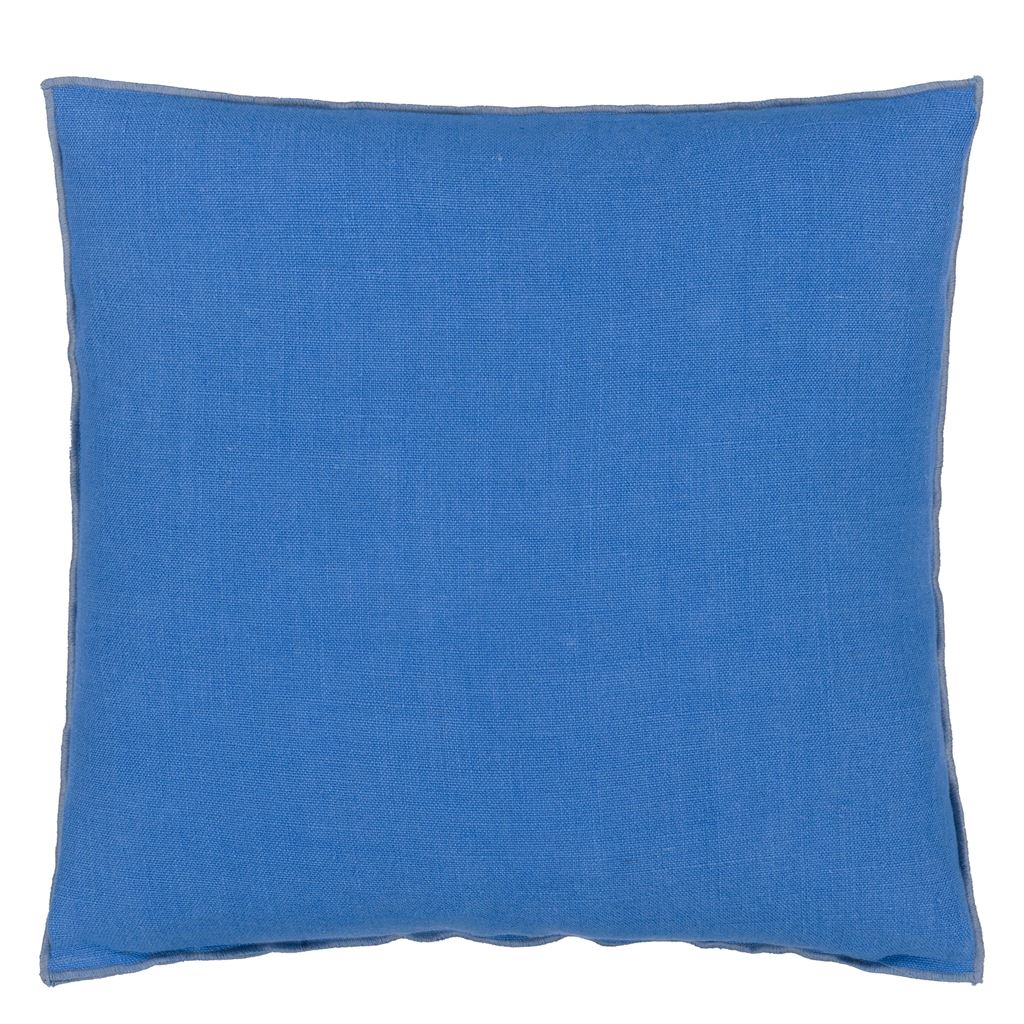 Brera Lino - Cornflower & Lapis - Cushion - 17" x 17"