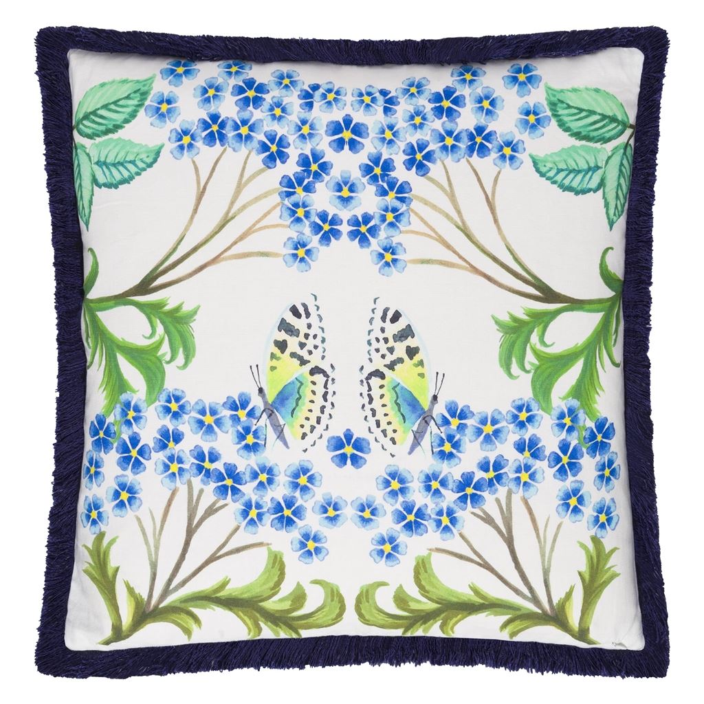 Eleonora Embroidered - Cobalt - Cushion - 22" X 22"