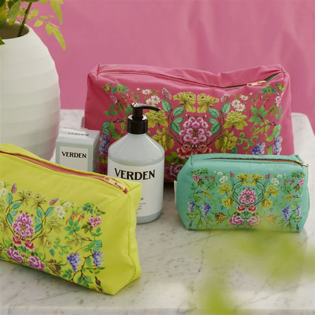 Designers Guild Eleonora Fuchsia Large Toiletry Bag at Fig Linens and Home - 14