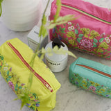 Designers Guild Eleonora Aqua  Small Toiletry Bag at Fig Linens and Home - 1