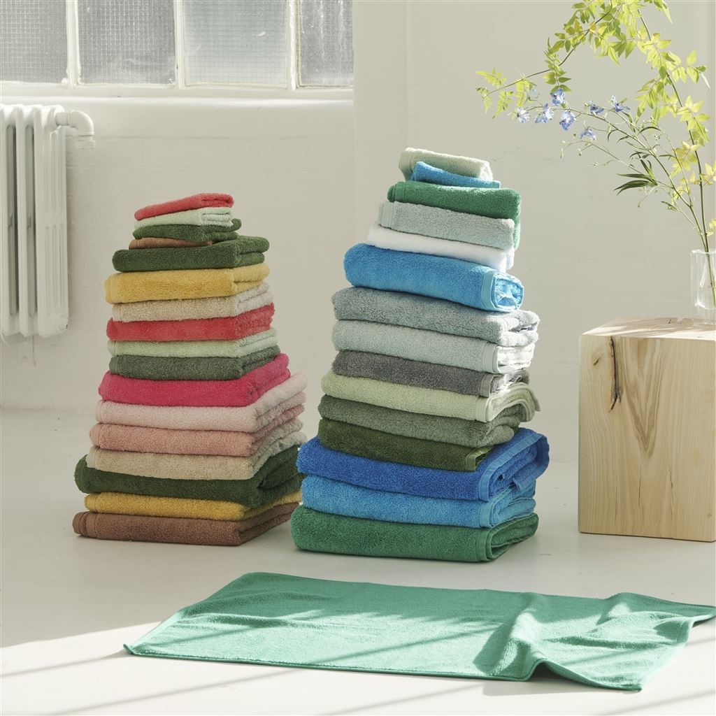 Designers Guild Loweswater Aqua Towels at Fig Linens and Home - 6