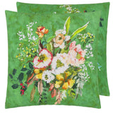 Designers Guild Margaretta Linen Emerald Cushion at Fig Linens and Home - 5