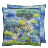 Designers Guild Matsu Cobalt Cotton Cushion at Fig Linens and Home - 6