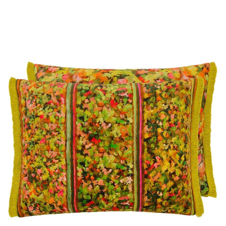 Designers Guild Sanzai Persimmon Velvet Cushion at Fig Linens and Home - 9