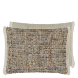 Designers Guild Pradelles Zinc  Textured Weave Cushion at Fig Linens and Home - 5