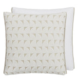 Designers Guild Marquise Chalk Velvet Cushion at Fig Linens and Home - 3