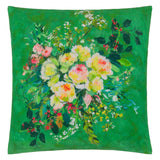 Designers Guild Margaretta Linen Emerald Cushion at Fig Linens and Home - 10