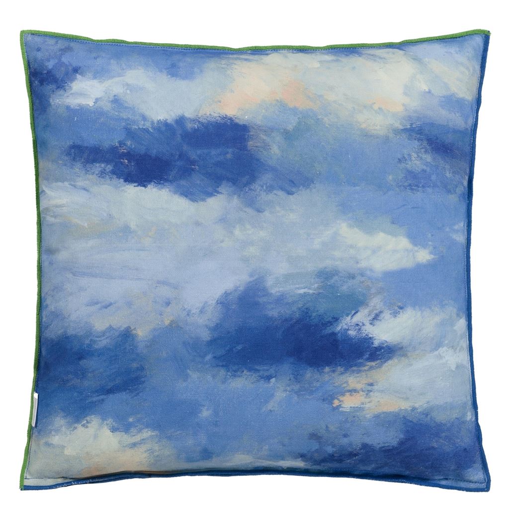 Designers Guild Matsu Cobalt Cotton Cushion at Fig Linens and Home - 11