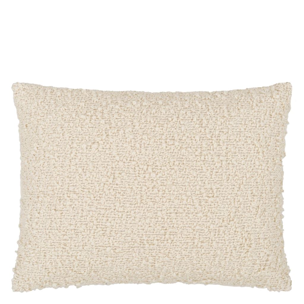 Designers Guild Swaledale Chalk Boucle Cushion at Fig Linens and Home - 4