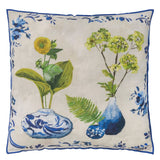 Designers Guild Kawana Linen Cobalt Cushion at Fig Linens and Home - 4