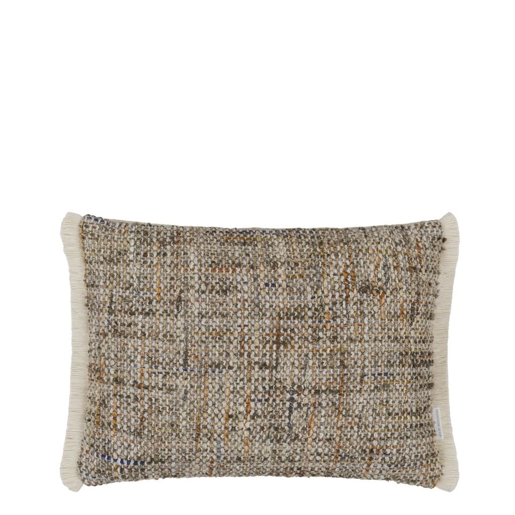 Designers Guild Pradelles Zinc  Textured Weave Cushion at Fig Linens and Home - 10