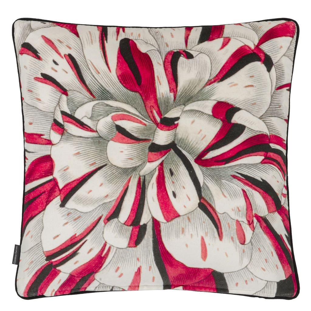 Christian Lacroix Flowered Craie Cushion at Fig Linens and Home - 12