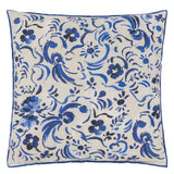 Designers Guild Kawana Linen Cobalt Cushion at Fig Linens and Home - 5