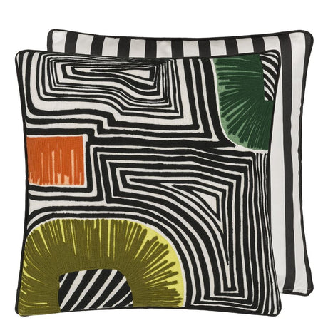 Christian Lacroix En Allant Aux Baux Cypres Cushion at Fig Linens and Home - 8