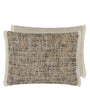 Designers Guild Pradelles Zinc  Textured Weave Cushion at Fig Linens and Home - 4