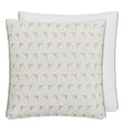 Designers Guild Marquise Chalk Velvet Cushion at Fig Linens and Home - 2