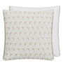 Designers Guild Marquise Chalk Velvet Cushion at Fig Linens and Home - 2