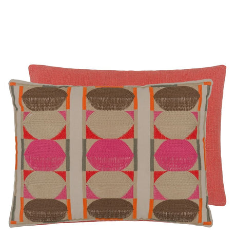 Designers Guild Kushime Fuchsia Cotton Cushion at Fig Linens and Home - 9