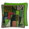 Designers Guild Raku Patchwork Emerald Velvet Cushion at Fig Linens and Home - 14