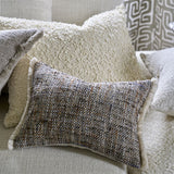 Designers Guild Pradelles Zinc  Textured Weave Cushion at Fig Linens and Home - 6