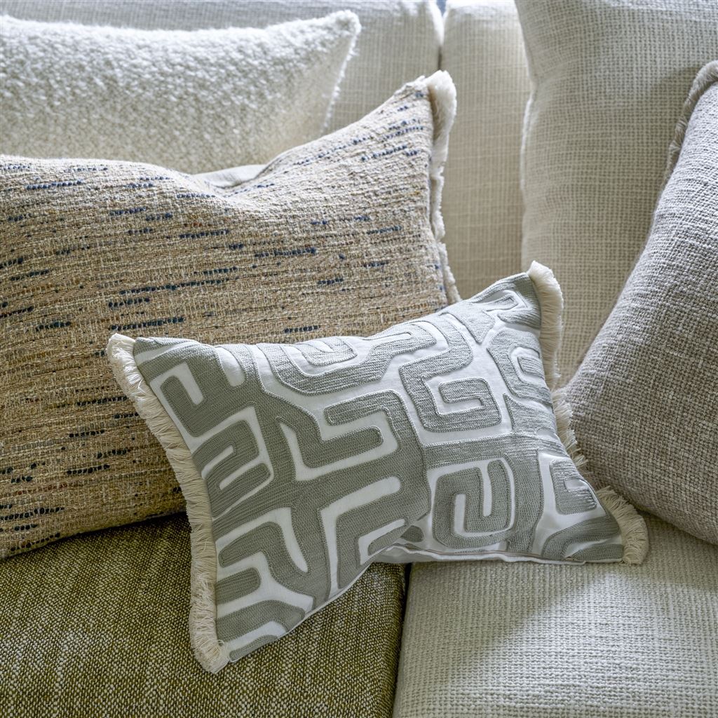 Designers Guild Tokusa Sepia Linen/cotton Cushion at Fig Linens and Home - 9