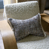 Designers Guild Pradelles Zinc  Textured Weave Cushion at Fig Linens and Home - 8