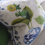 Designers Guild Kawana Linen Cobalt Cushion at Fig Linens and Home - 1