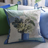 Designers Guild Celadon Vase Delft Cotton Cushion at Fig Linens and Home - 9