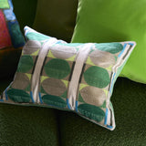 Designers Guild Kushime Emerald Cotton Cushion at Fig Linens and Home - 4